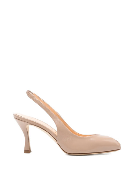  Chantal Slingback Leather Sandals - Neutrals 
