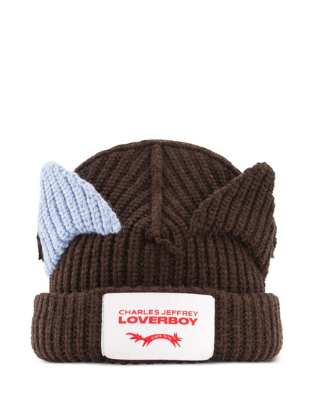  Charles Jeffrey Loverboy Chunky Ears Beanie Hat - Brown 