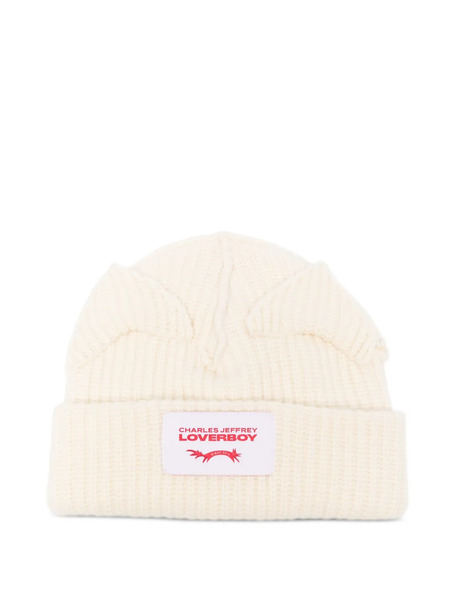  Charles Jeffrey Loverboy Ears Beanie - Neutrals 