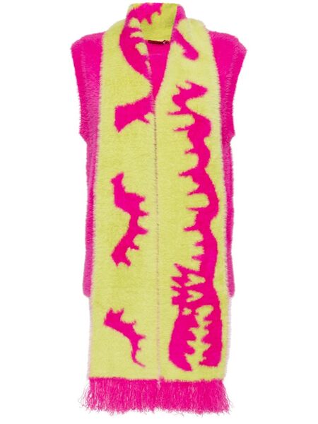  Charles Jeffrey Loverboy Fluffy Scarf Vest - Pink 