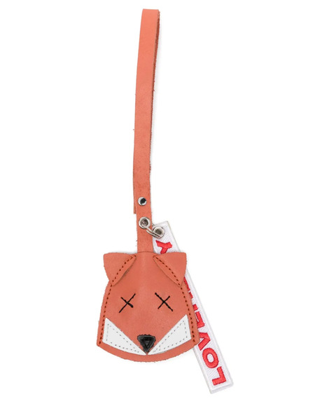  Charles Jeffrey Loverboy Leather Keyring - Orange 