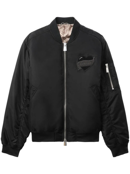  Charles Jeffrey Loverboy Logo-appliqué Bomber Jacket - Black 