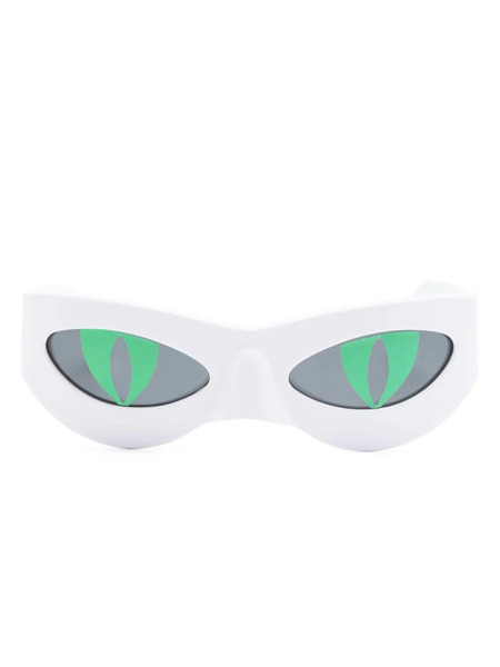  Charles Jeffrey Loverboy Neko Rectangle-frame Sunglasses - White 
