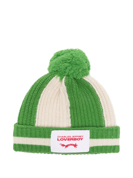  Charles Jeffrey Loverboy Pompom Beanie Hat - Green 