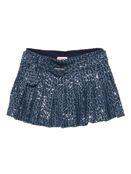  Charles Jeffrey Loverboy Sequin-embellished Mini Pleated Skirt - Blue 