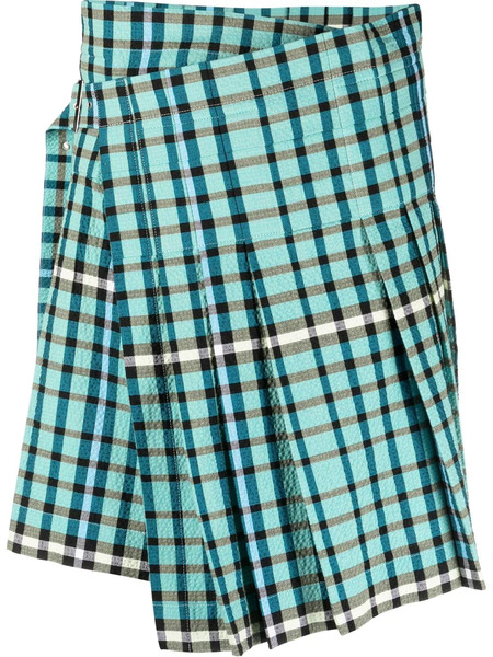  Charles Jeffrey Loverboy Tartan-print Mini Kilt - Blue 