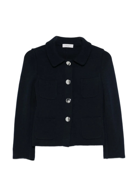  Charlott Buttoned Collared Jacket - Blue 