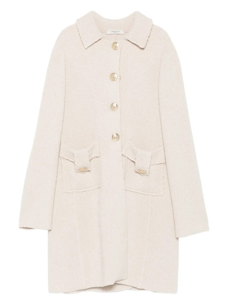  Charlott Single-breasted Flap-pocket Coat - Neutrals 