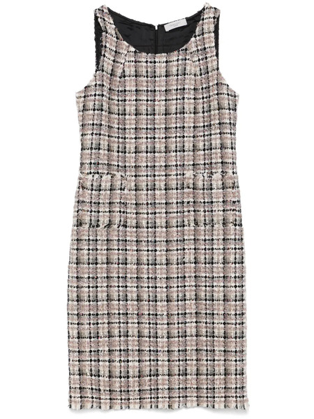  Charlott Tweed Midi Dress - Bianco Multi 