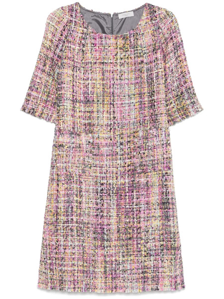  Charlott Tweed Midi Dress - Pink 