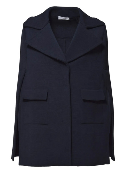  Charlott Wide-lapels Cape - Blue 