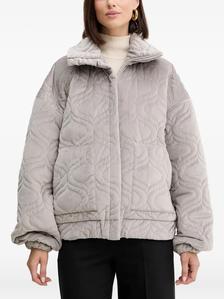  Charo Ruiz Ibiza Brume Quilted Zip Jacket - Grey 