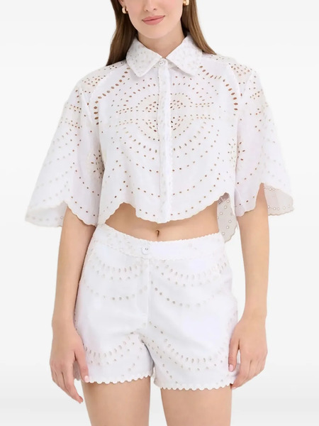  Charo Ruiz Ibiza Emmie Openwork Shirt - White 