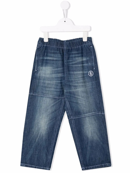  Château Lafleur-gazin Embroidered Logo Straight-leg Jeans - Blue 