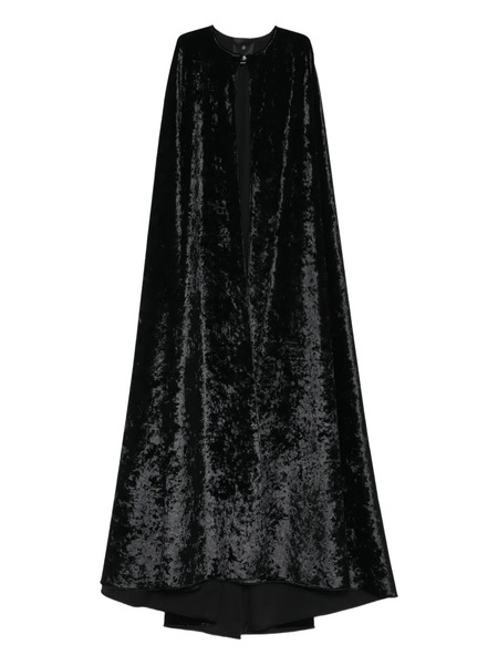  Chb Christian Boaro Crushed-velvet Cape - Black 