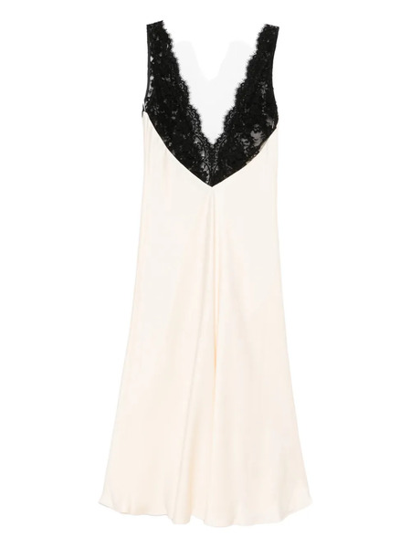  Chb Christian Boaro Lace-insert Slip Dress - White 