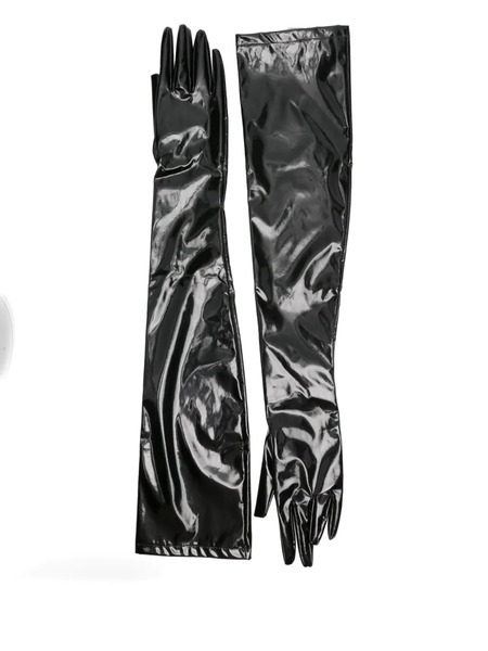  Chb Christian Boaro Long Patent-leather Gloves - Black 