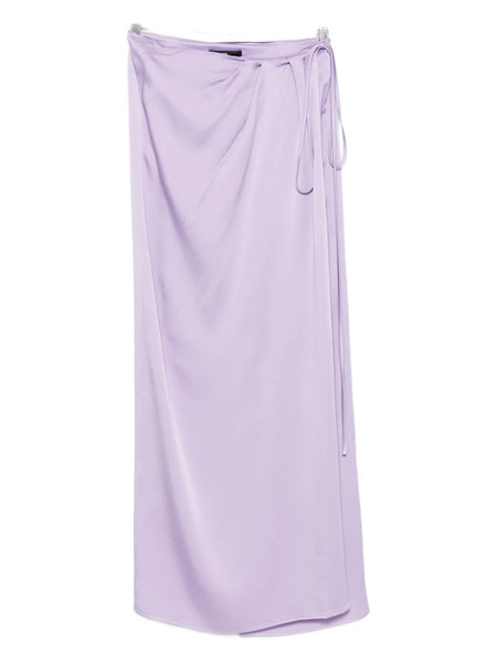  Chb Christian Boaro Wrap-tie Maxi Skirt - Purple 