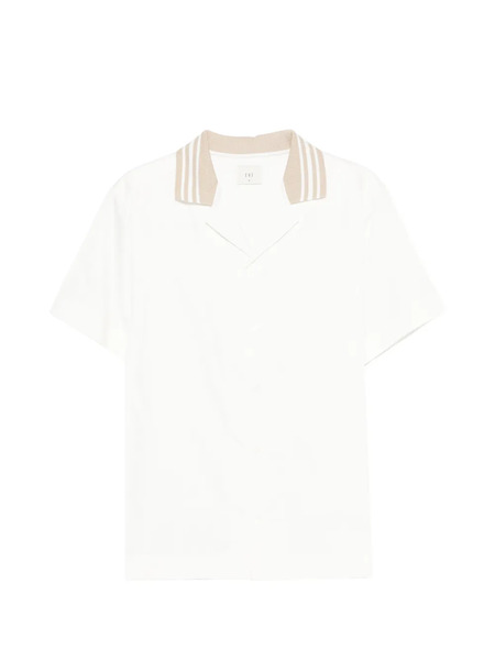  Ché Senna Striped-collar Shirt - White 