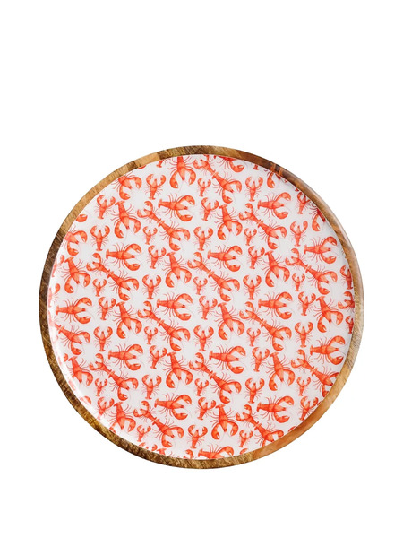  Chehoma Large Lobster-print Tray - White 