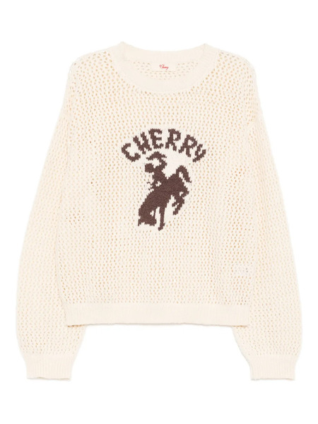  Cherry La Logo-embroidered Jumper - Neutrals 