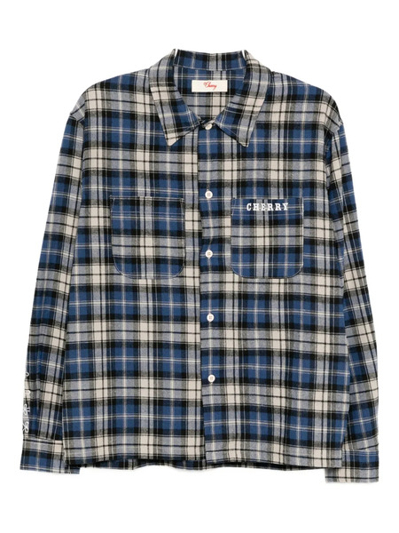  Cherry La Plaid Flannel Shirt - Blue 