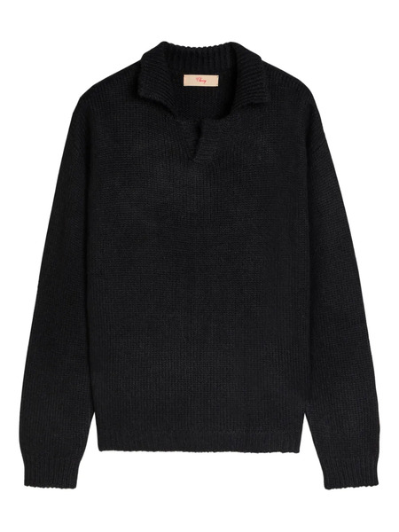  Cherry La Ribbed-knit Sweater - Black 