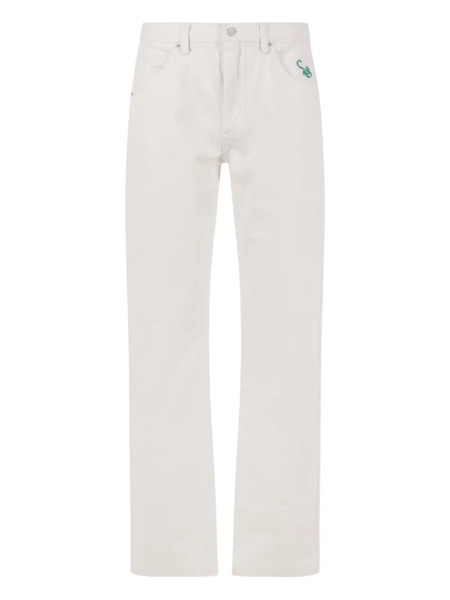  Cherry World Embroidery-detail Jeans - Neutrals 