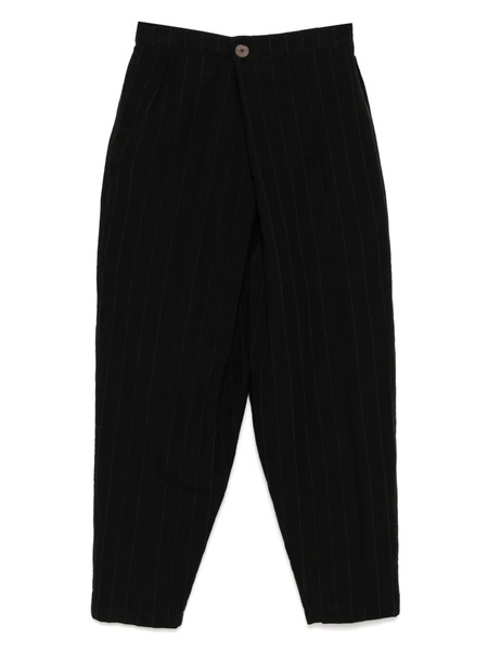  Chiahung Su Striped Trousers - Black 