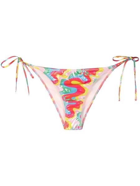  Chiara Ferragni Abstract-print Tie-fastening Bikini Bottoms - Red 