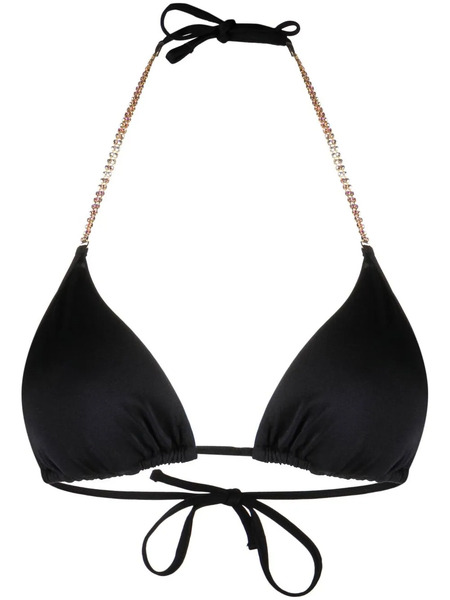  Chiara Ferragni Crystal-embellished Halteneck Bikini Top - Black 