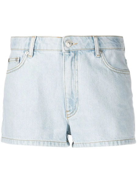  Chiara Ferragni Embroidered-logo Denim Shorts - Blue 