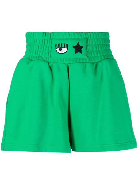  Chiara Ferragni Eye-like Motif Shorts - Green 