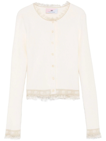  Chiara Ferragni Eyelike-intarsia Cardigan - White 
