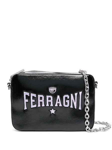  Chiara Ferragni Eyelike Logo-embroidered Crossbody Bag - Black 