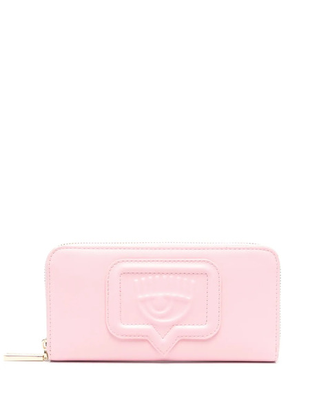  Chiara Ferragni Eyelike-motif Logo-appliqué Wallet - Pink 