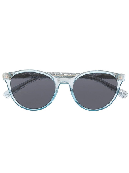  Chiara Ferragni Glitter-detail Round-frame Sunglasses - Blue 