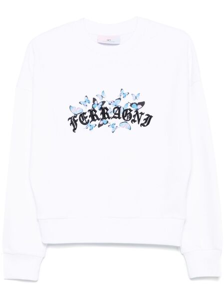  Chiara Ferragni Gothic Butterflies Sweatshirt - White 