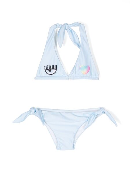  Chiara Ferragni Kids Eye Heart Bikini Set - Blue 