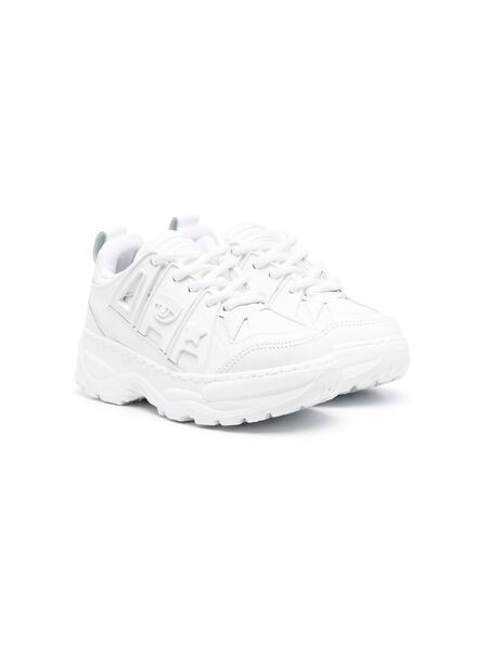  Chiara Ferragni Kids Eyelike-motif Sneakers - White 