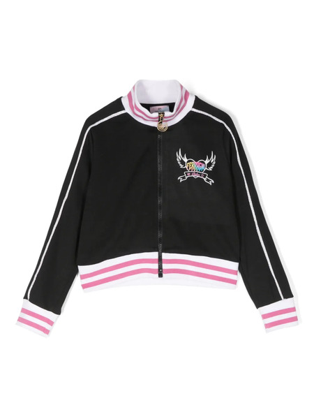  Chiara Ferragni Kids Logo-print Varsity Track Jacket - Black 