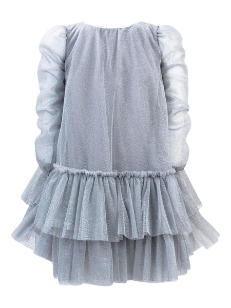  Chiara Ferragni Kids Ruffled Party Dress - Grey 