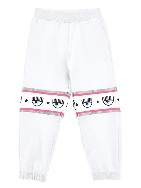  Chiara Ferragni Kids X Monnalisa Maxilogomania Track Pants - White 