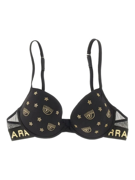  Chiara Ferragni Logo-embellished Bra - Black 
