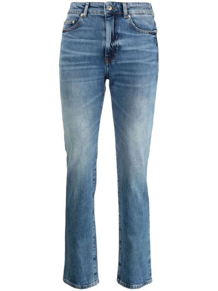  Chiara Ferragni Logo-patch Straight-leg Jeans - Blue 
