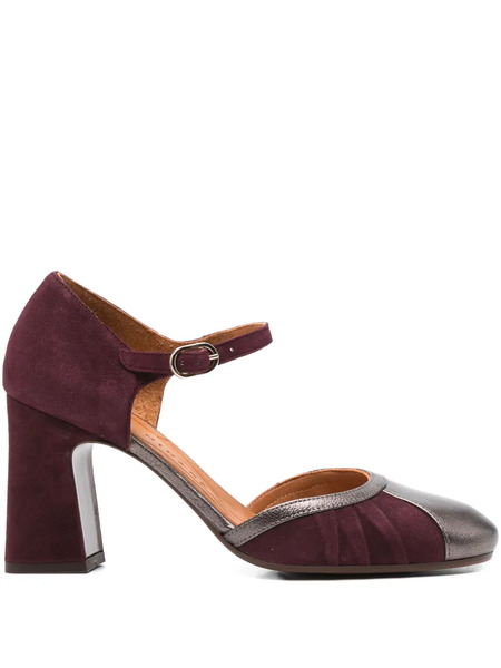  Chie Mihara Block-heel Ankle-strap Pumps - Red 