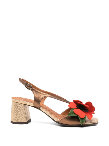  Chie Mihara Flower Rymane Sandals - Brown 