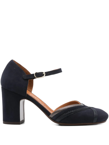  Chie Mihara 80mm Ankle-strap Block-heel Pumps - Blue 