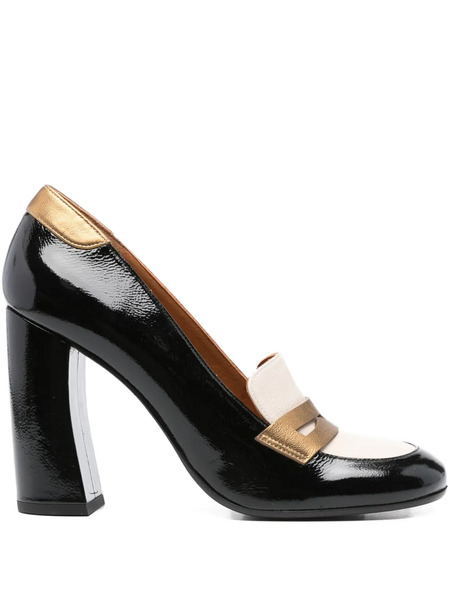  Chie Mihara 100mm Block-heel Loafer Pumps - Black 