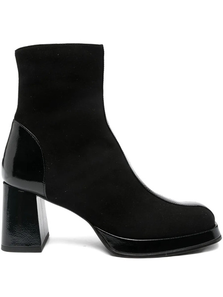 Chie Mihara 70mm Calf-leather Block-heel Boots - Black 